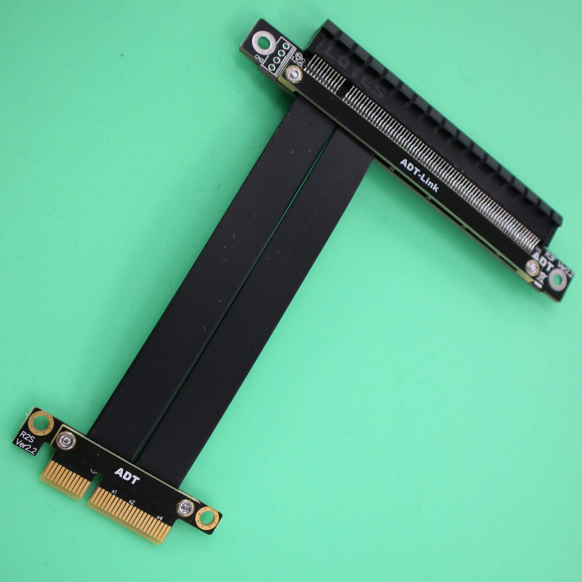 Single Double 90 Degree Right  - огляд і ціна Pcie 4.0 X16 Riser Cable 90 Degree