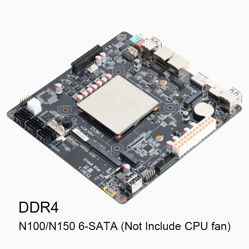 6-Bays N100/N150 NAS Motherboa - огляд і ціна Nas Motherboard N100 6 Sata